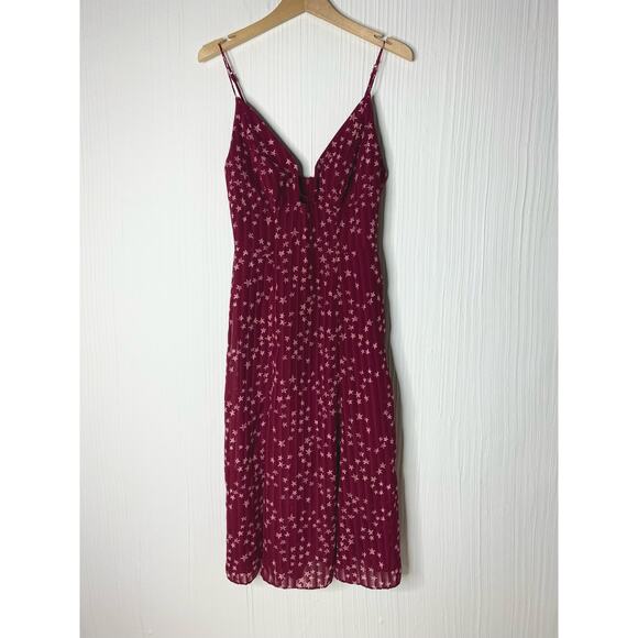 FINDERS KEEPERS Red and Pink Starry Spaghetti Strap Dress US SMALL - Picture 12 of 16